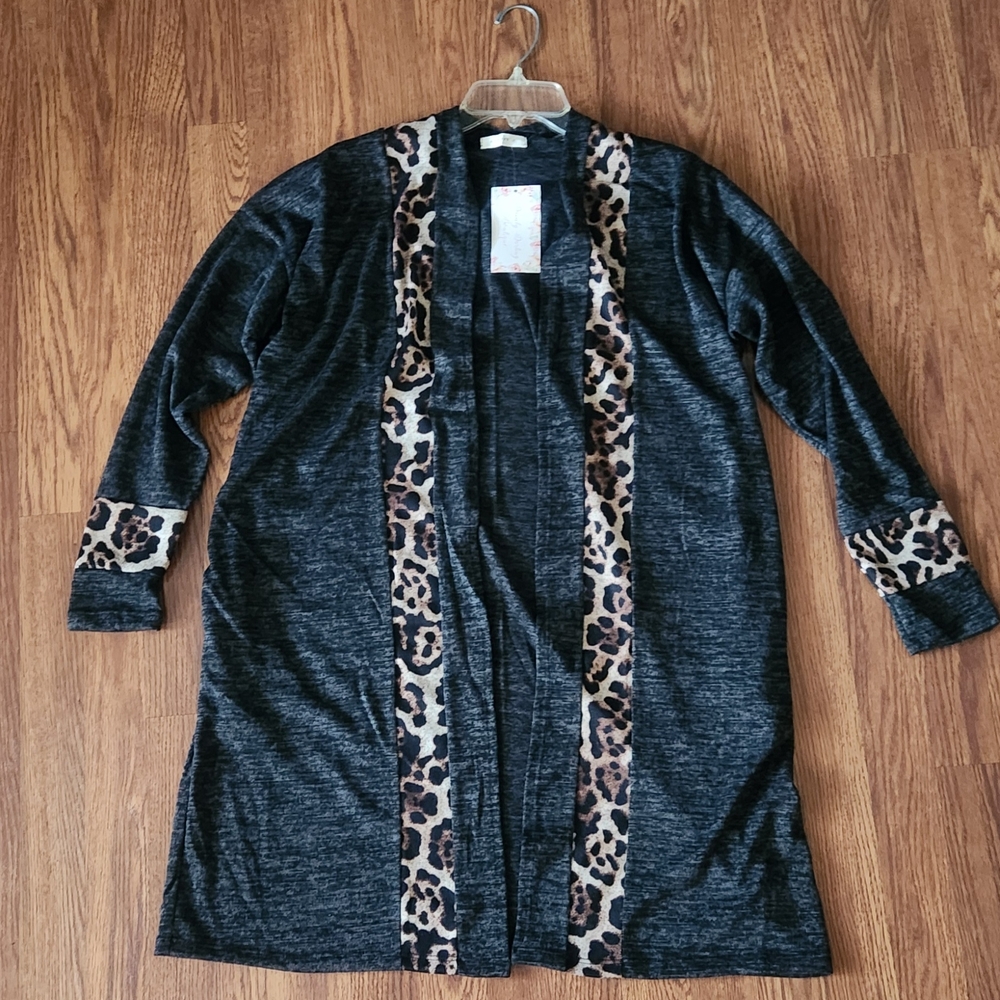 Reborn Black/Charcoal Grey Cardigan